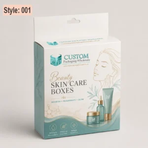 Luxury custom beauty face mask boxes with skincare bottle and cream jar design, premium cosmetic product packaging.